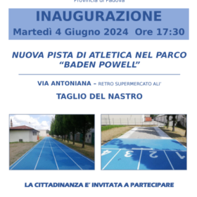 Inaugurazione nuova pista di atletica nel parco "Baden Powell"