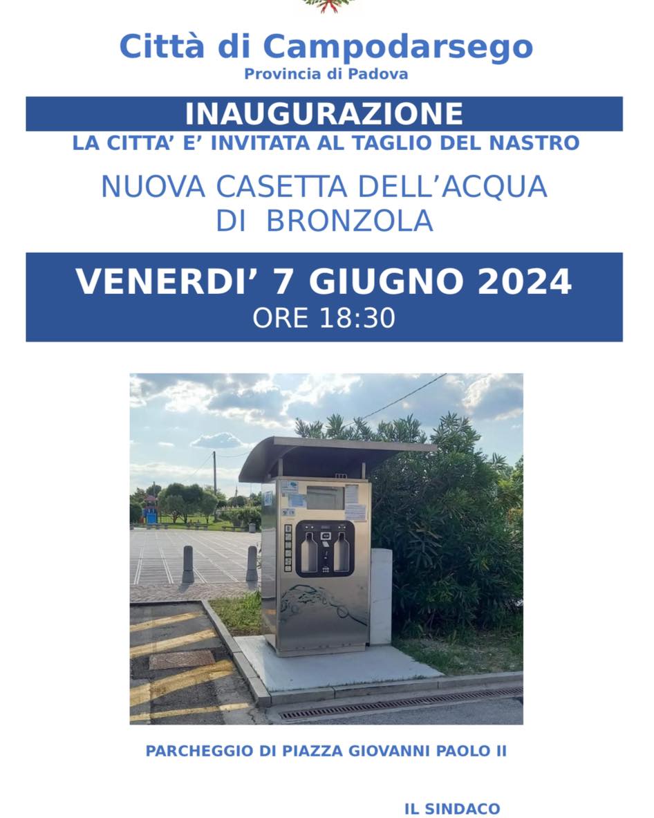 Inaugurazione casetta dell'acqua di Bronzola