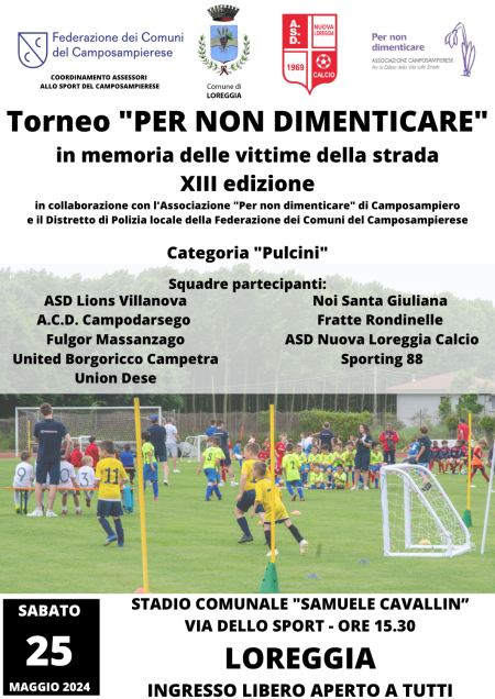 locandina torneo per non dimenticare